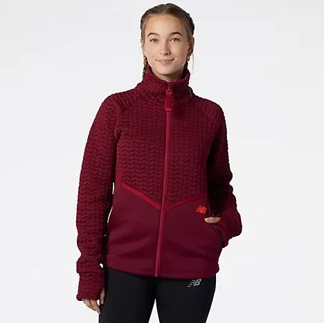 NEW BALANCE WOMEN S HEAT LOFT JACKET GARNET